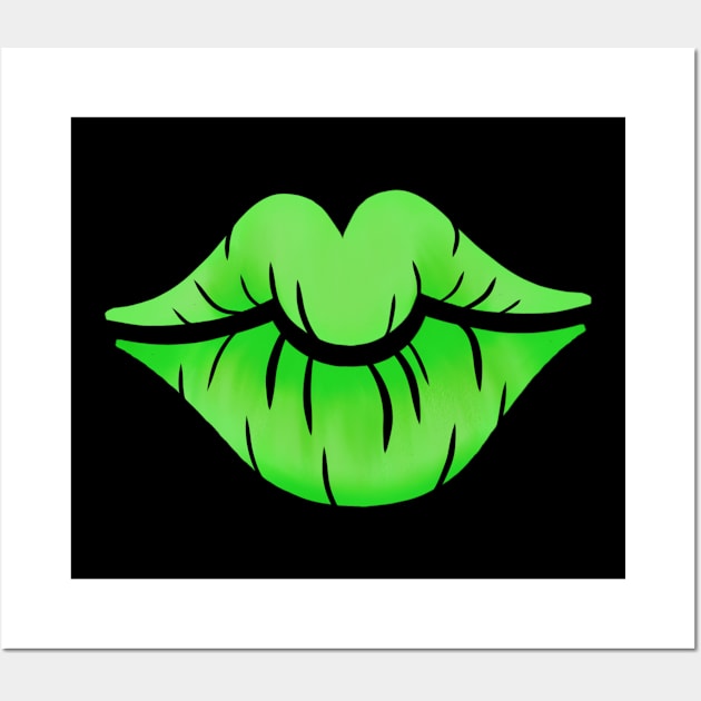 Green Lips Wall Art by SisterSpyder923